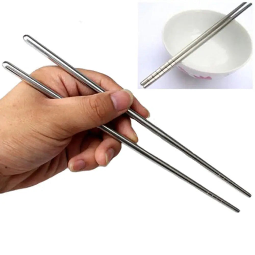 Chinese Hollow Chopsticks||Non-slip Stainless Steel Chop Stick