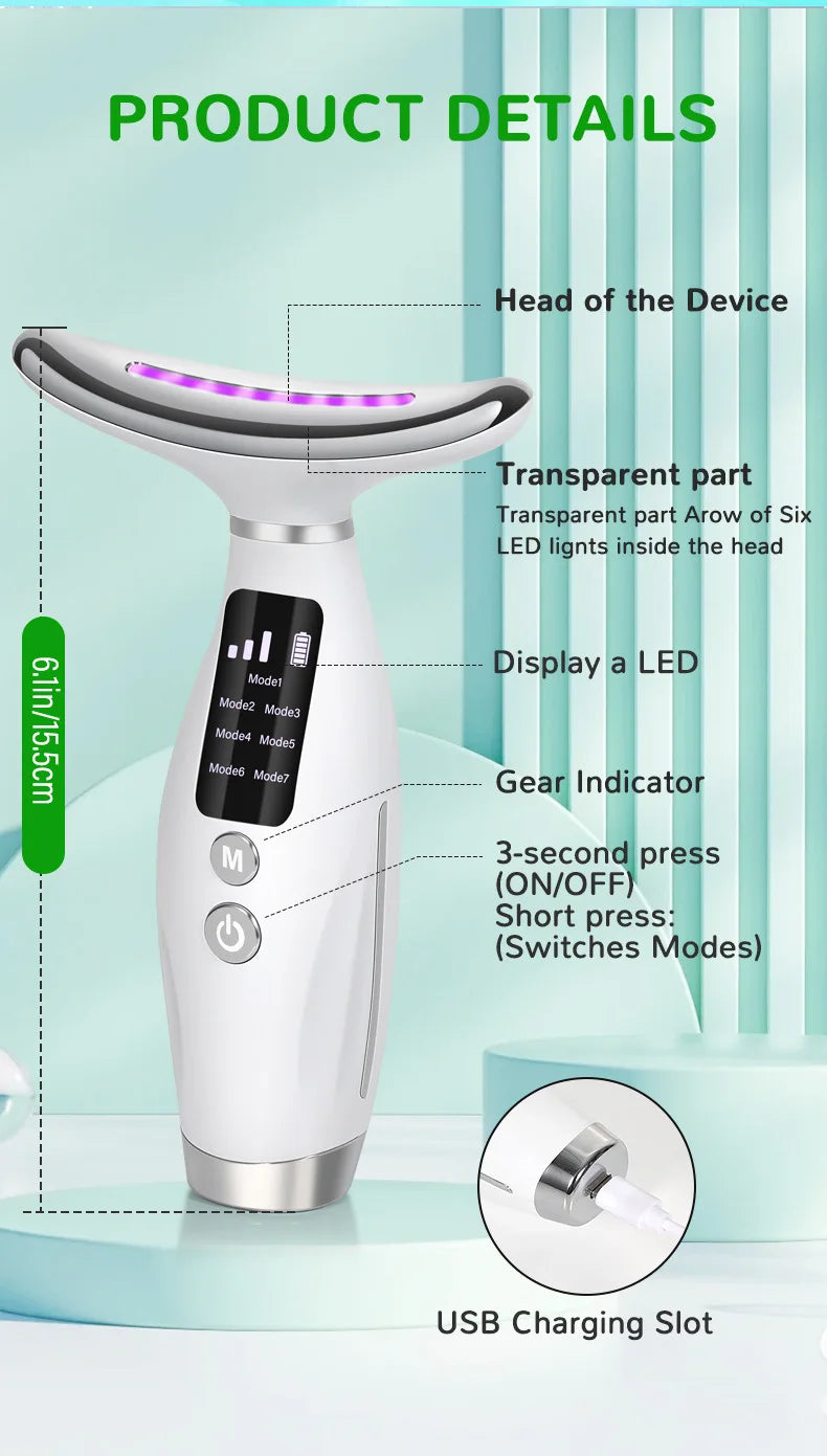 7 Color Facial Neck Massager