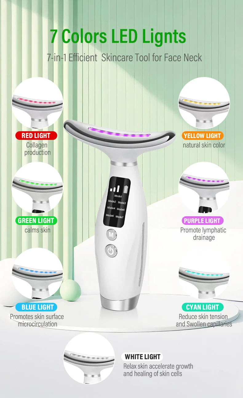 7 Color Facial Neck Massager