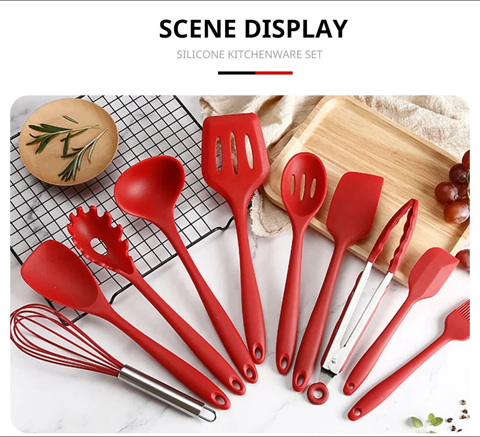 10 PCS Silicone Cookware Set||Kitchen Cooking Tools