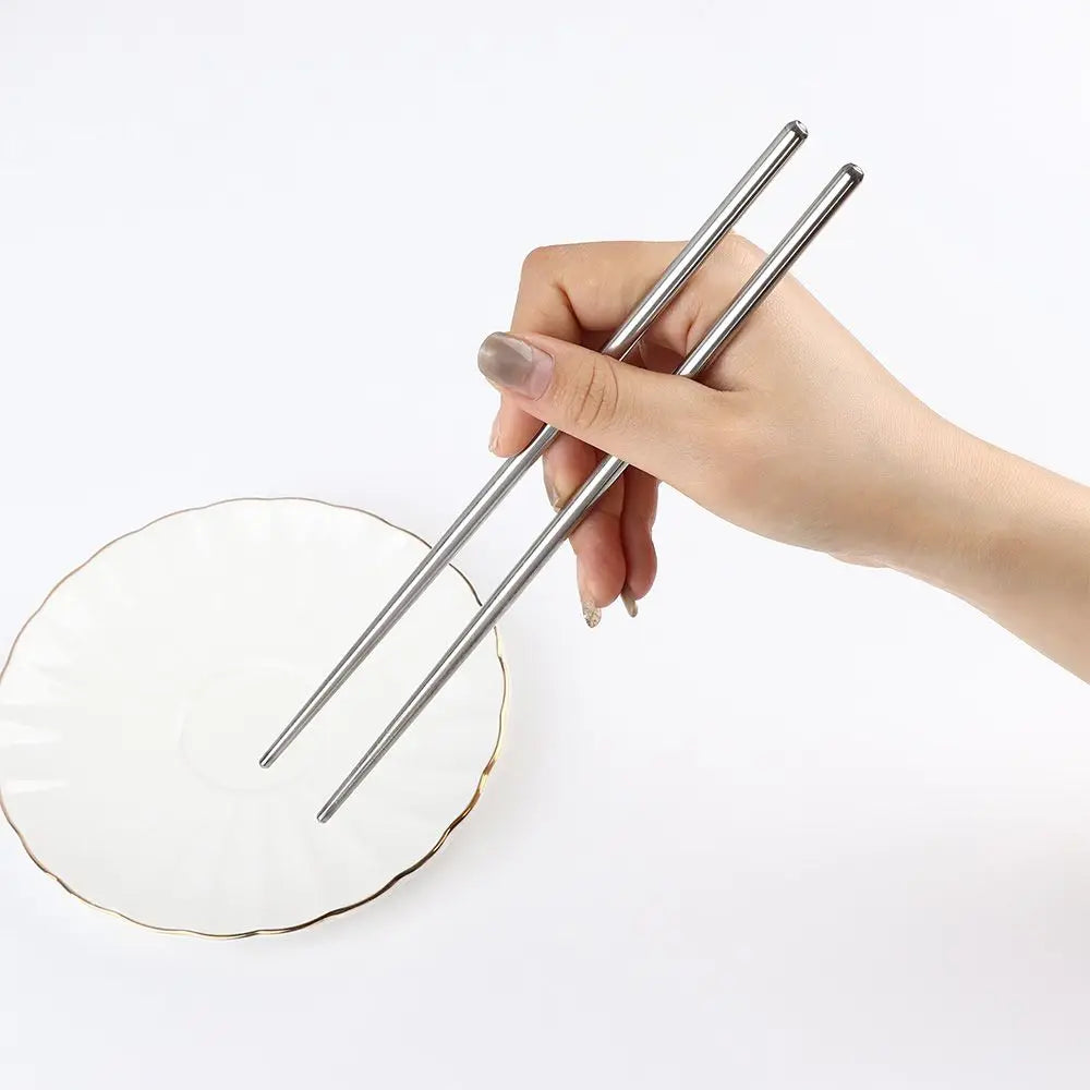 Chinese Hollow Chopsticks||Non-slip Stainless Steel Chop Stick