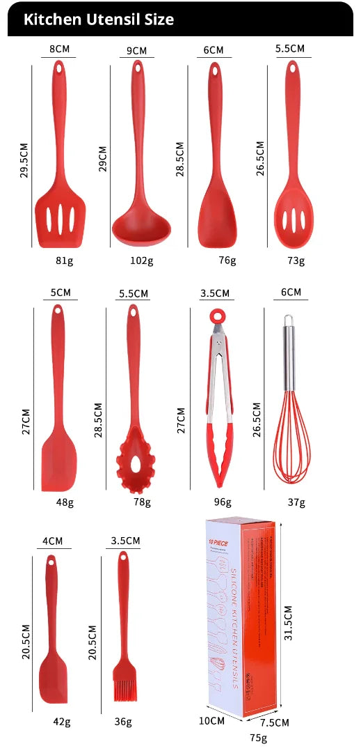 10 PCS Silicone Cookware Set||Kitchen Cooking Tools