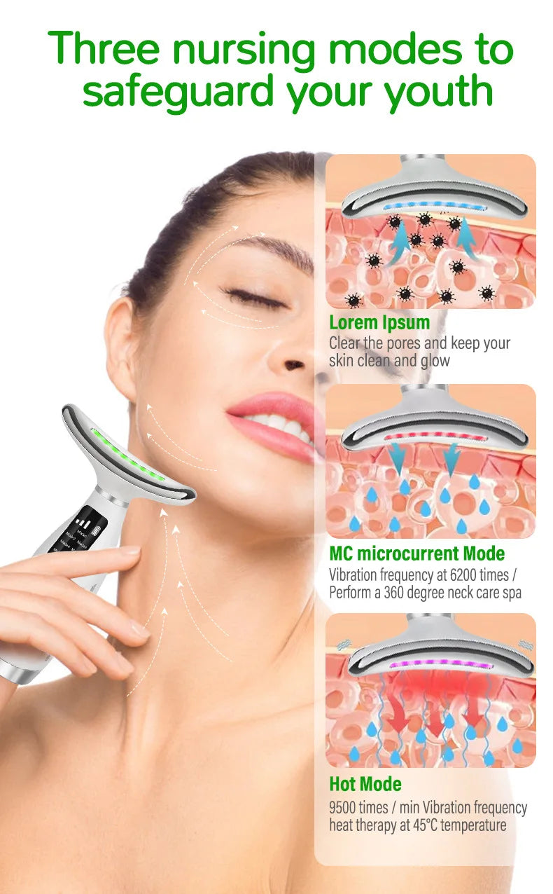7 Color Facial Neck Massager