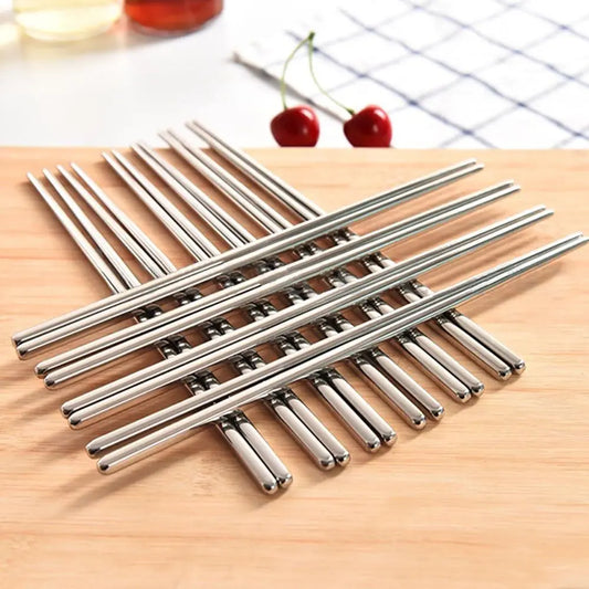Chinese Hollow Chopsticks||Non-slip Stainless Steel Chop Stick